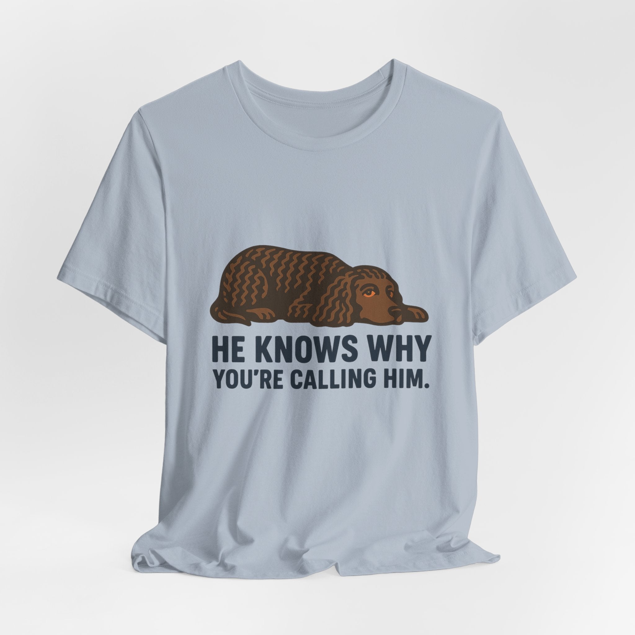 American Water Spaniel He Knows Why You're Calling Him Tee