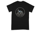 Black t-shirt with a beagle silhouette and text "Life update: my beagle smelled a thing."