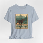 American Water Spaniel Slow Down Chase Squirrels Tee