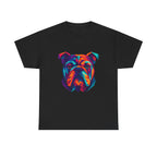 Colorful Geometric Bulldog Design Illustration Art T-Shirt