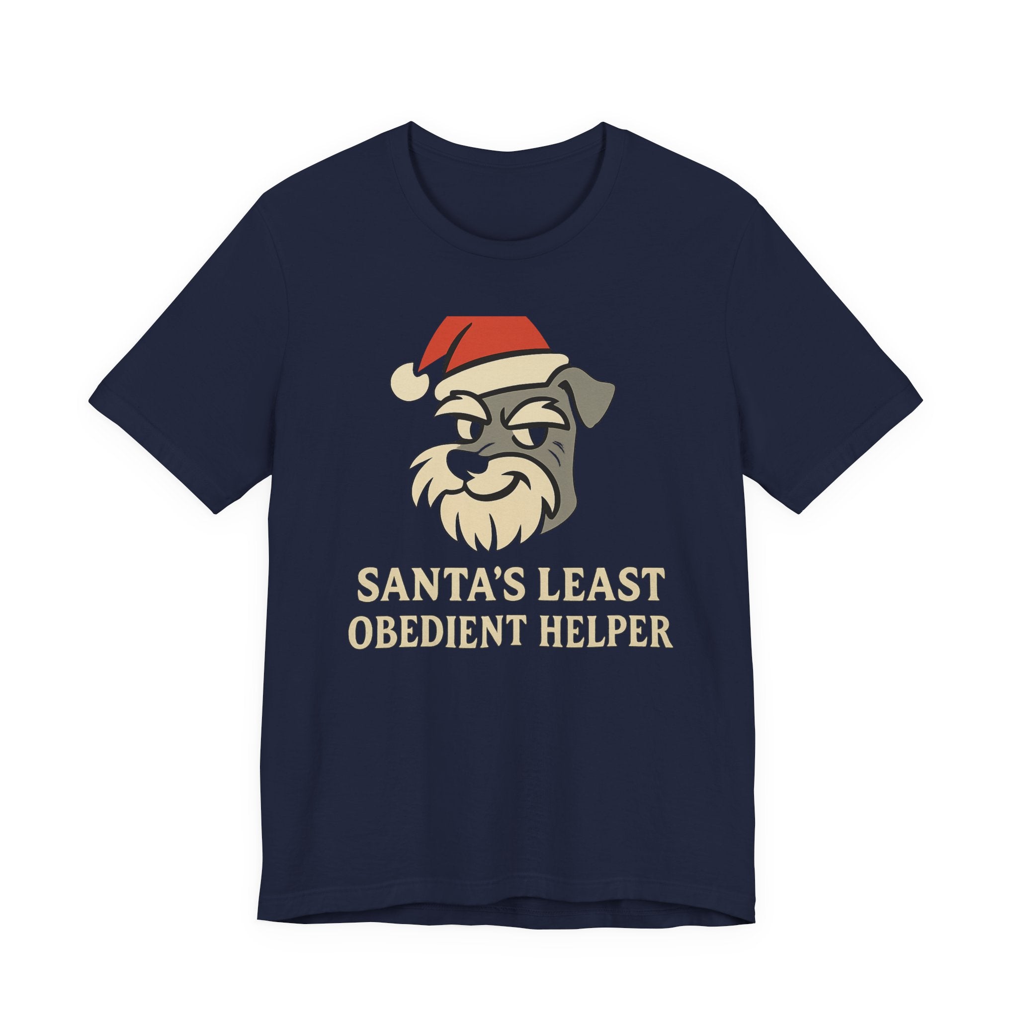 Santa's Least Obedient Helper Schnauzer Christmas T-Shirt