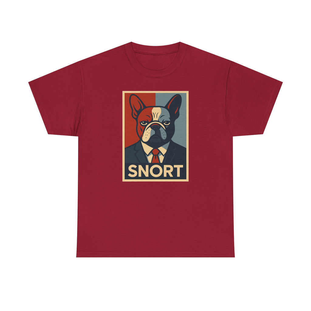 Snort French Bulldog Dog with Suit Design Funny T-Shirt
