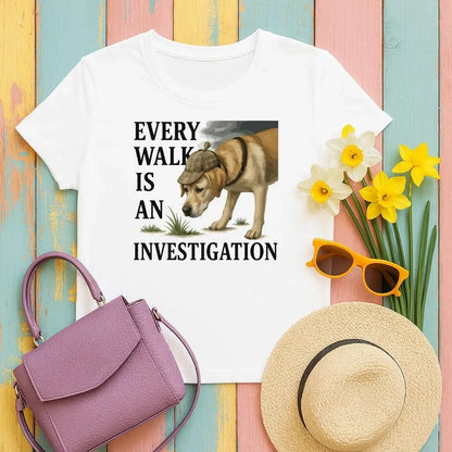 Every Walk Is An Investigation Yellow Lab T-Shirt T-shirt