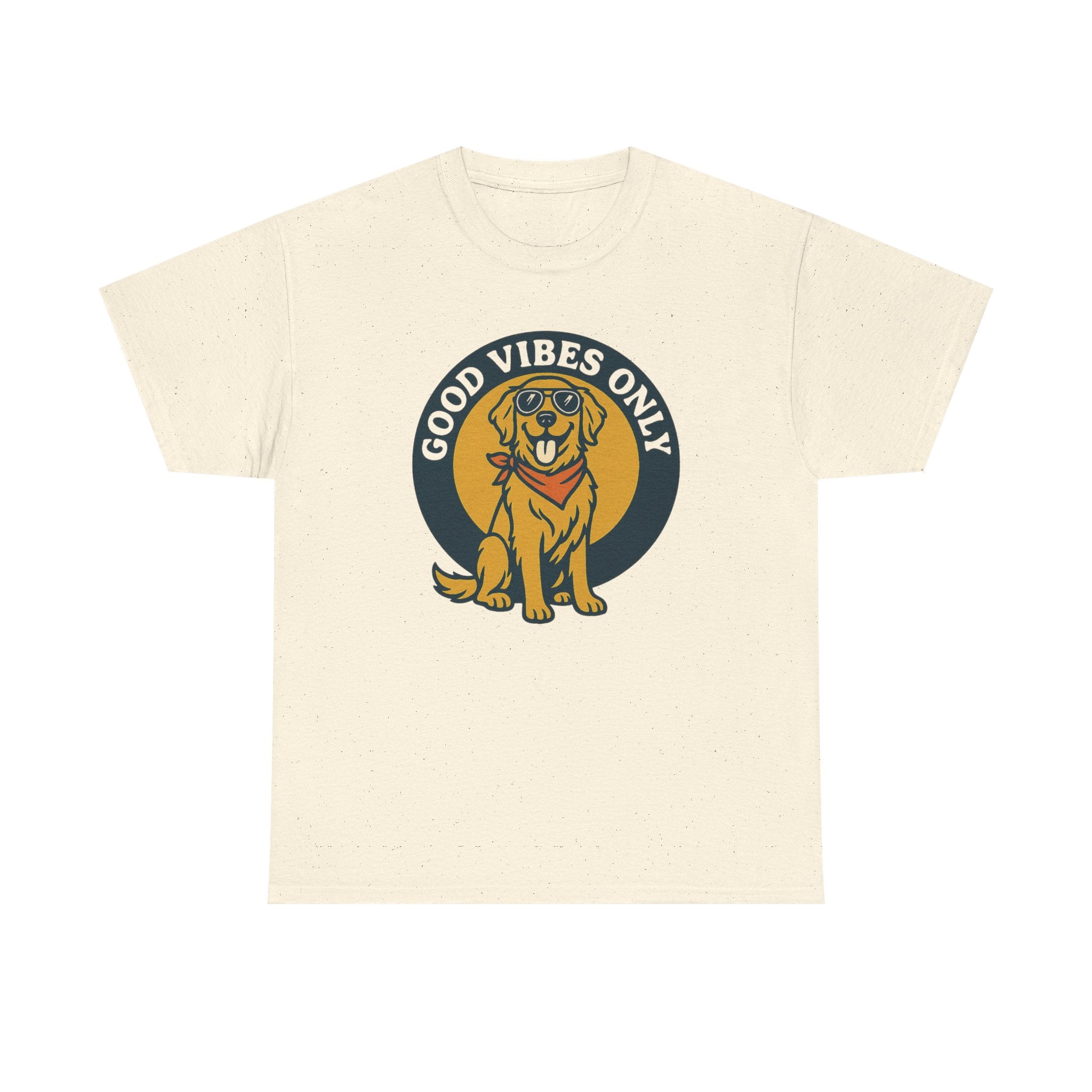 Good Vibes Only Golden Retriever With Glasses T-Shirt