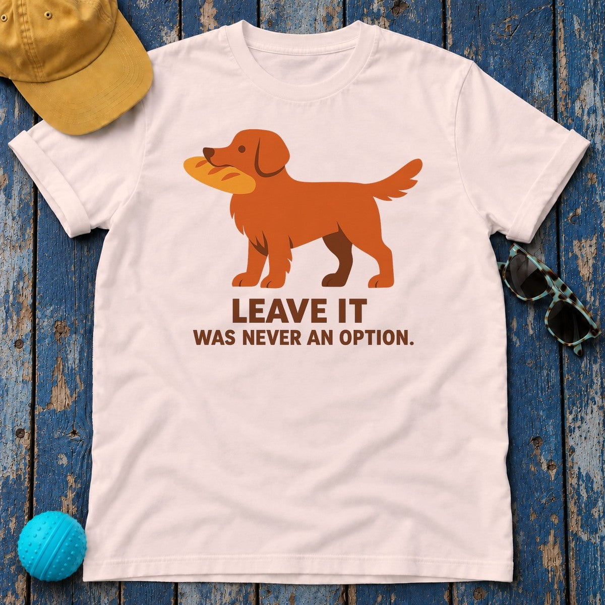 Nova Scotia Duck Tolling Retriever Leave It Tee in Soft Pink