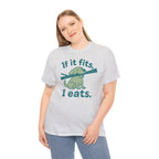 Golden Retriever with 'if it fits, I eats' Dog T-shirt
