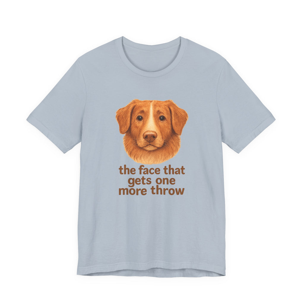Nova Scotia Duck Tolling Retriever One More Throw Face Tee