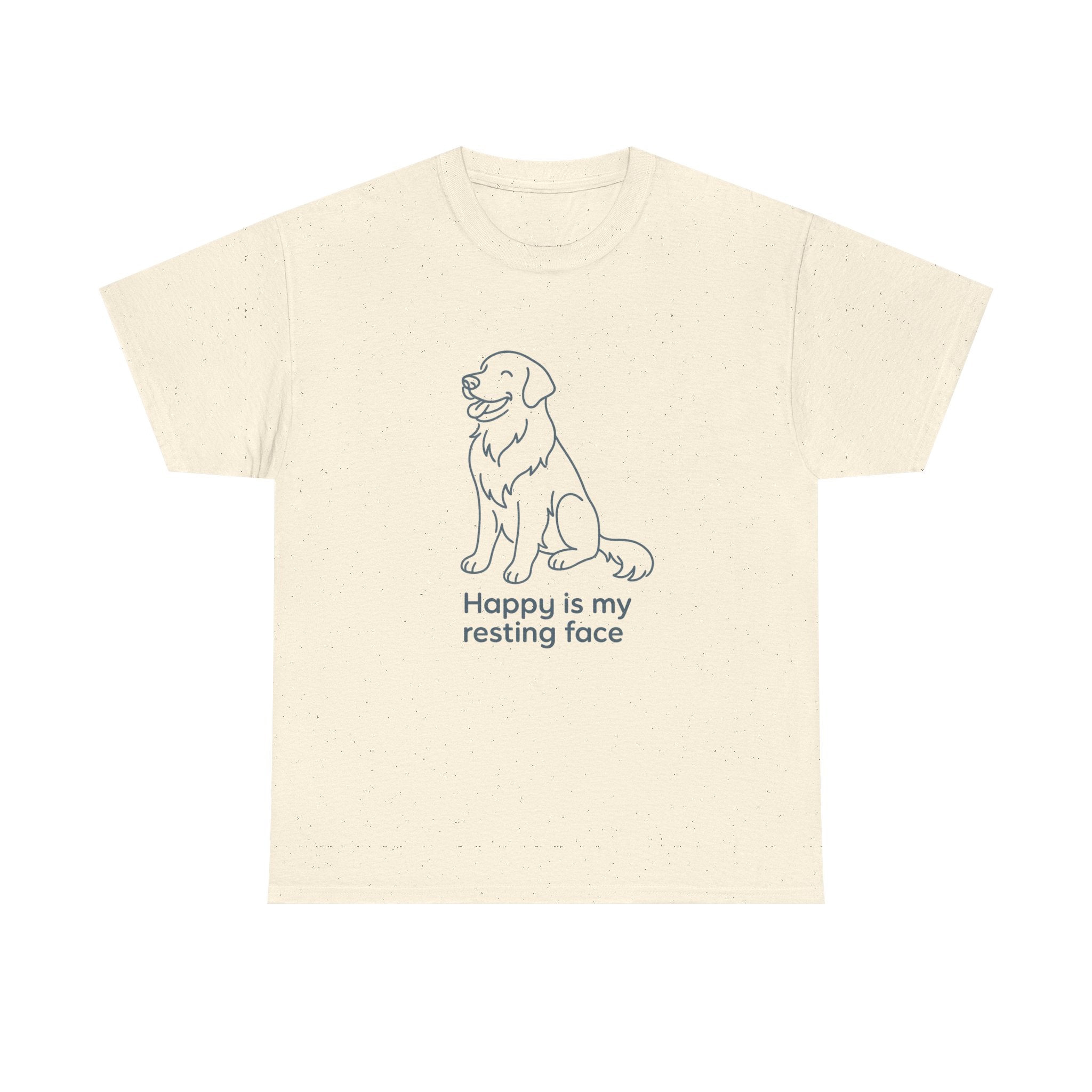 Happy Is My Resting Face - Funny Golden Retriever Tee