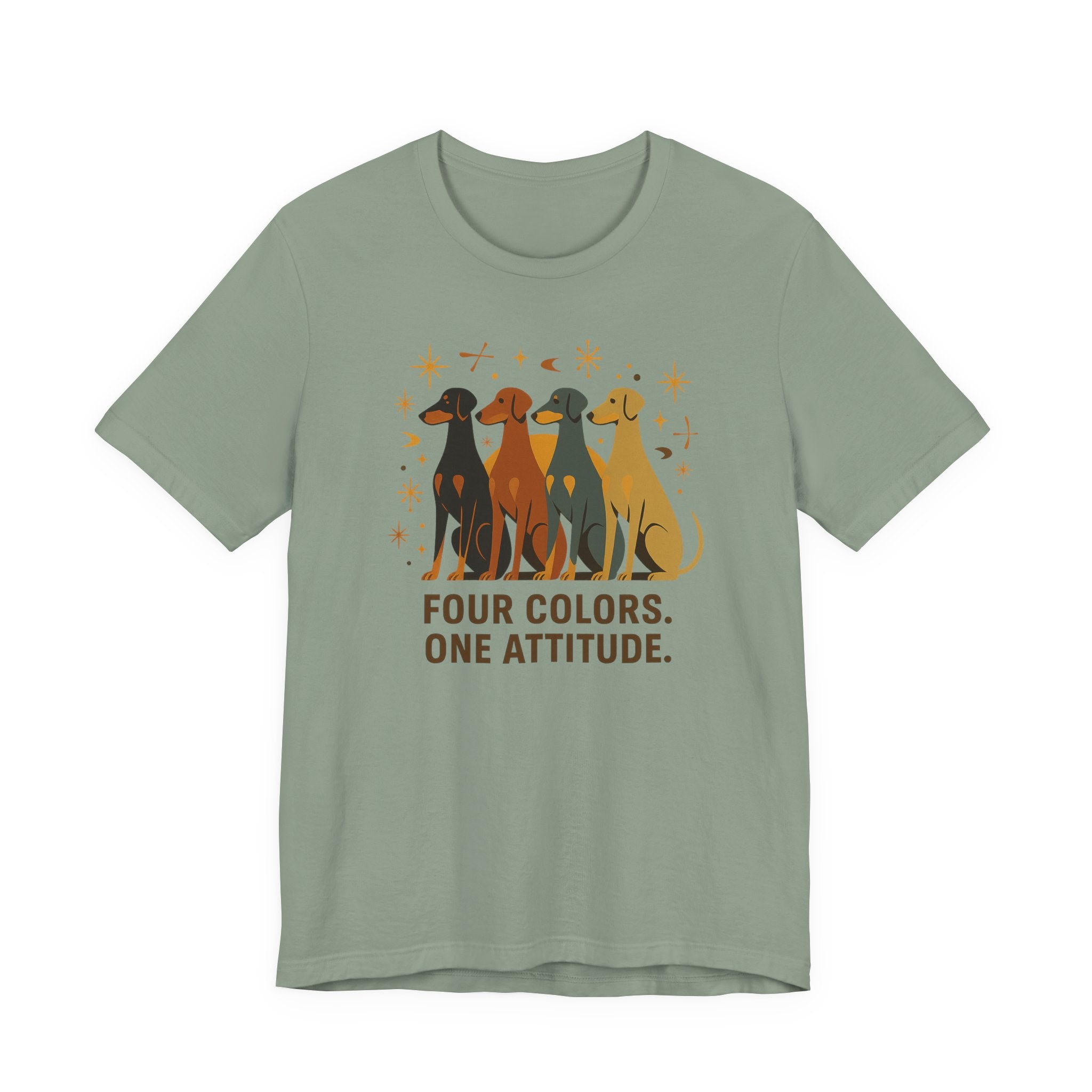 Doberman Four Colors Mid-Century Tee
