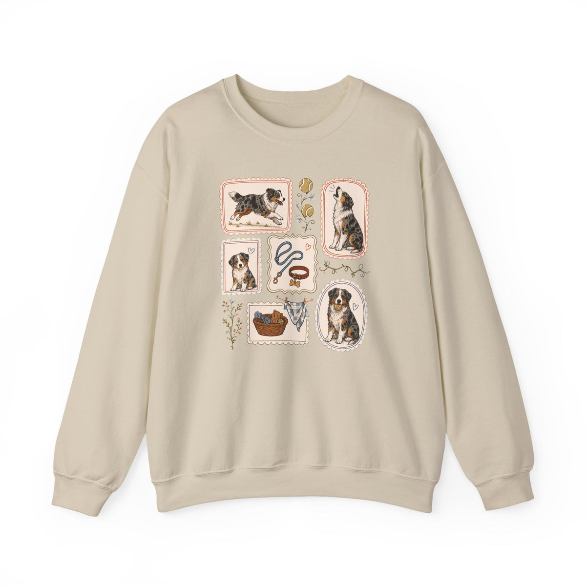 Aussie Life Vintage Stamps Sweatshirt in Sand