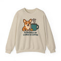 Corgi & Coffee Powered Sweatshirt in Sand