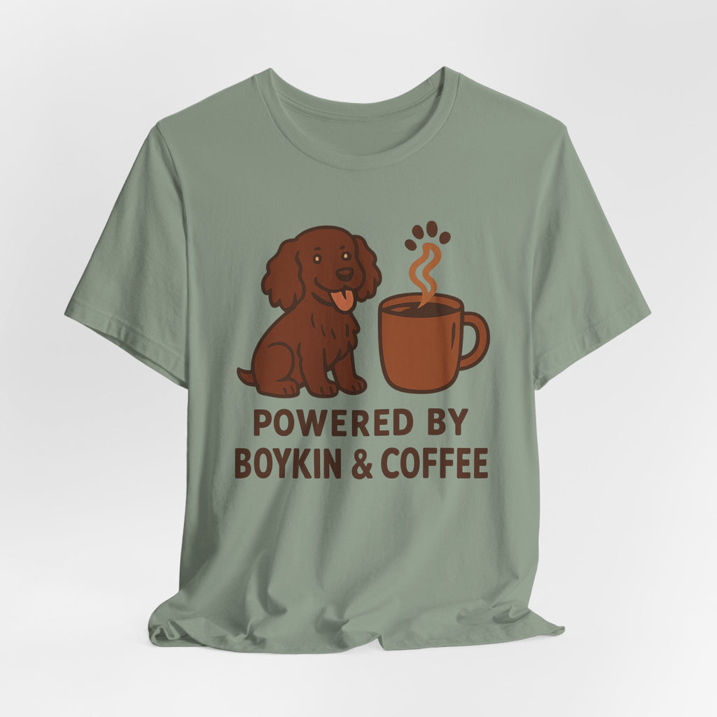 Boykin Spaniel Powered by Boykin & Coffee Tee