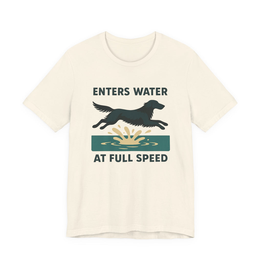 Flat-Coat Enters Water at Full Speed Tee