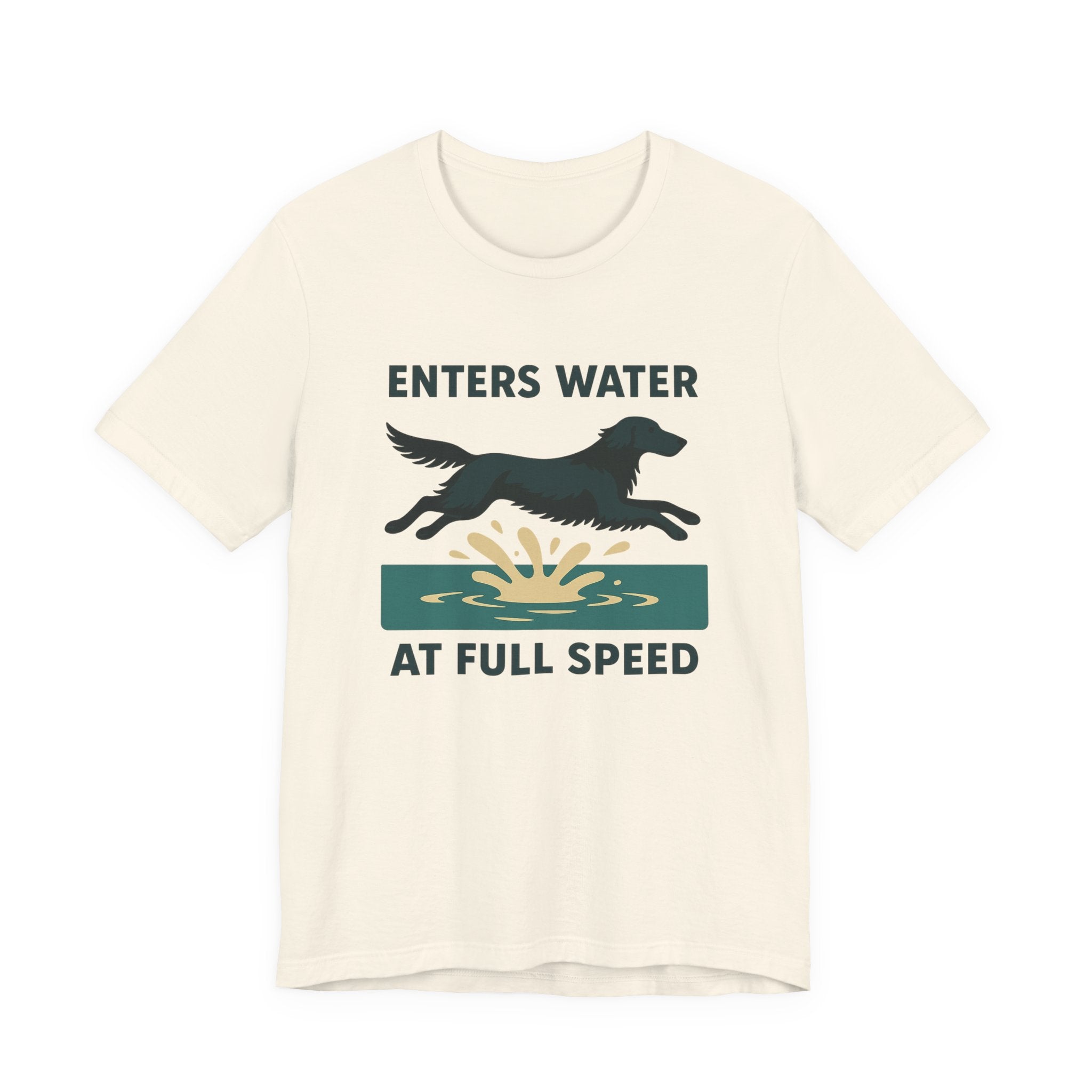 Flat-Coat Enters Water at Full Speed Tee