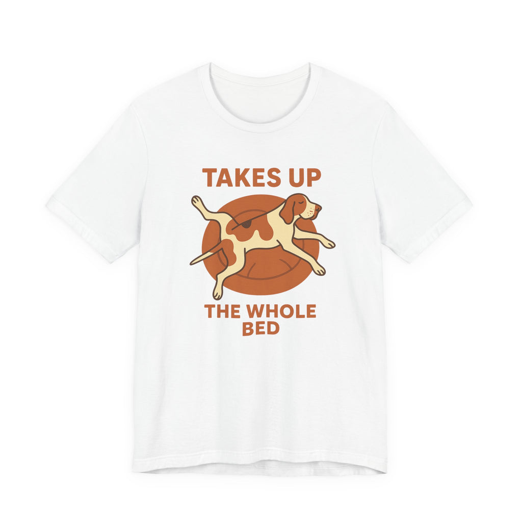 Bracco Italiano Takes Up the Whole Bed Tee