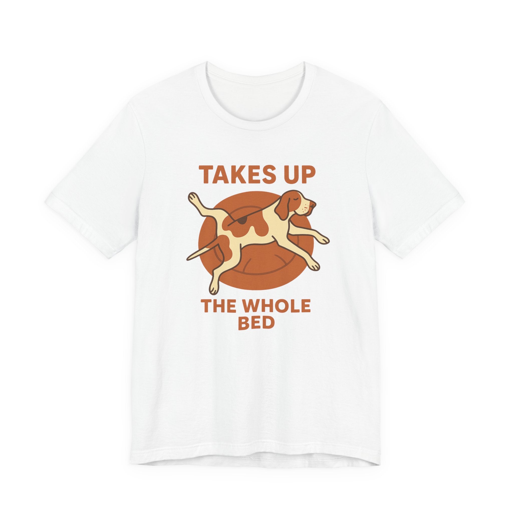 Bracco Italiano Takes Up the Whole Bed Tee
