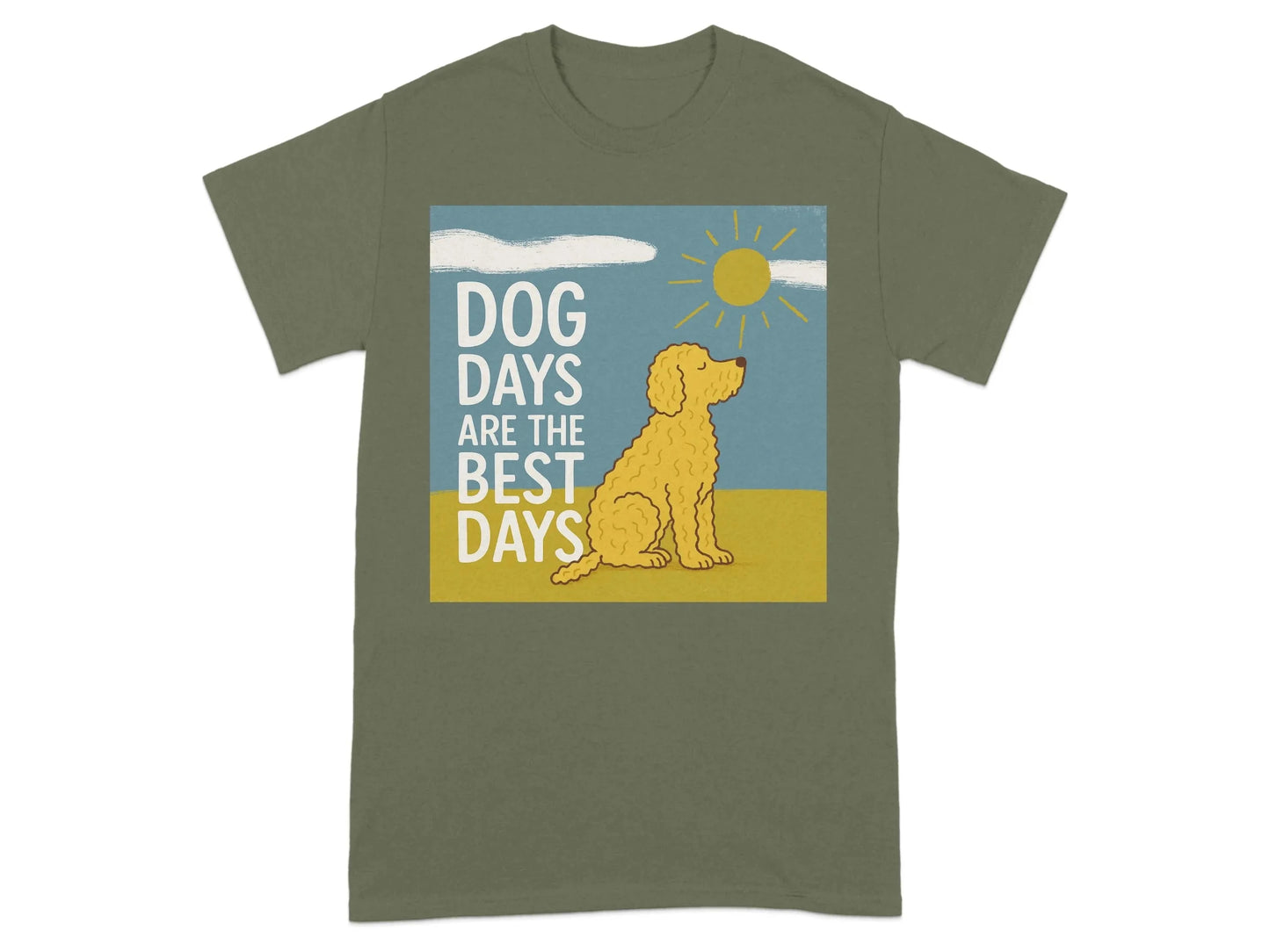 Dog Days Are The Best Days Golden Doodle Sun T-Shirt T-shirt