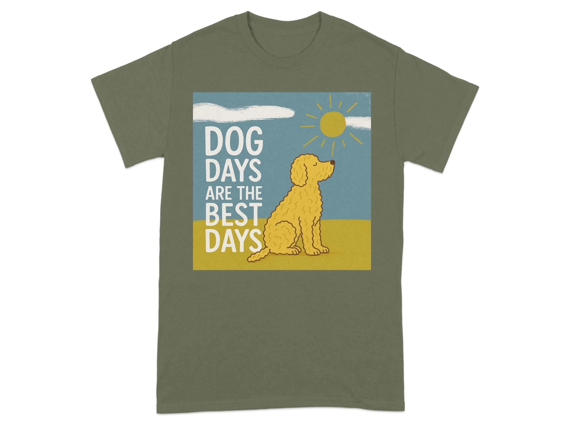 Dog Days Are The Best Days Golden Doodle Sun T-Shirt T-shirt
