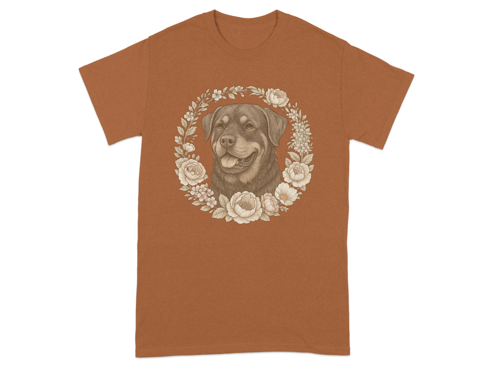 Floral Circle Dog Print Short Sleeve Shirt product