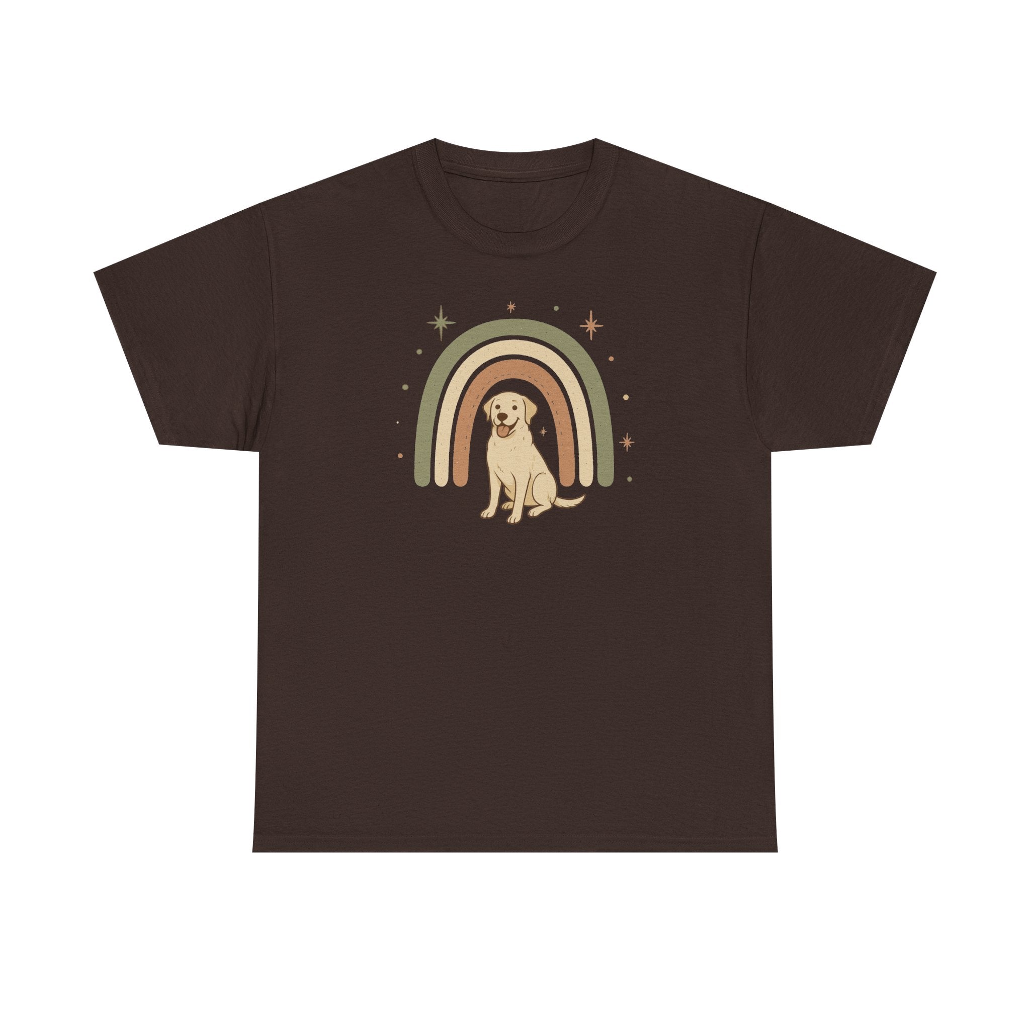 Labrador Retriever With Rainbow Graphic Novelty T-Shirt