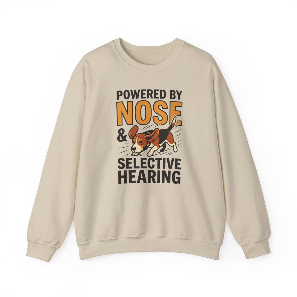 Powered By Nose & Selective Hearing Beagle Sweatshirt in Sand