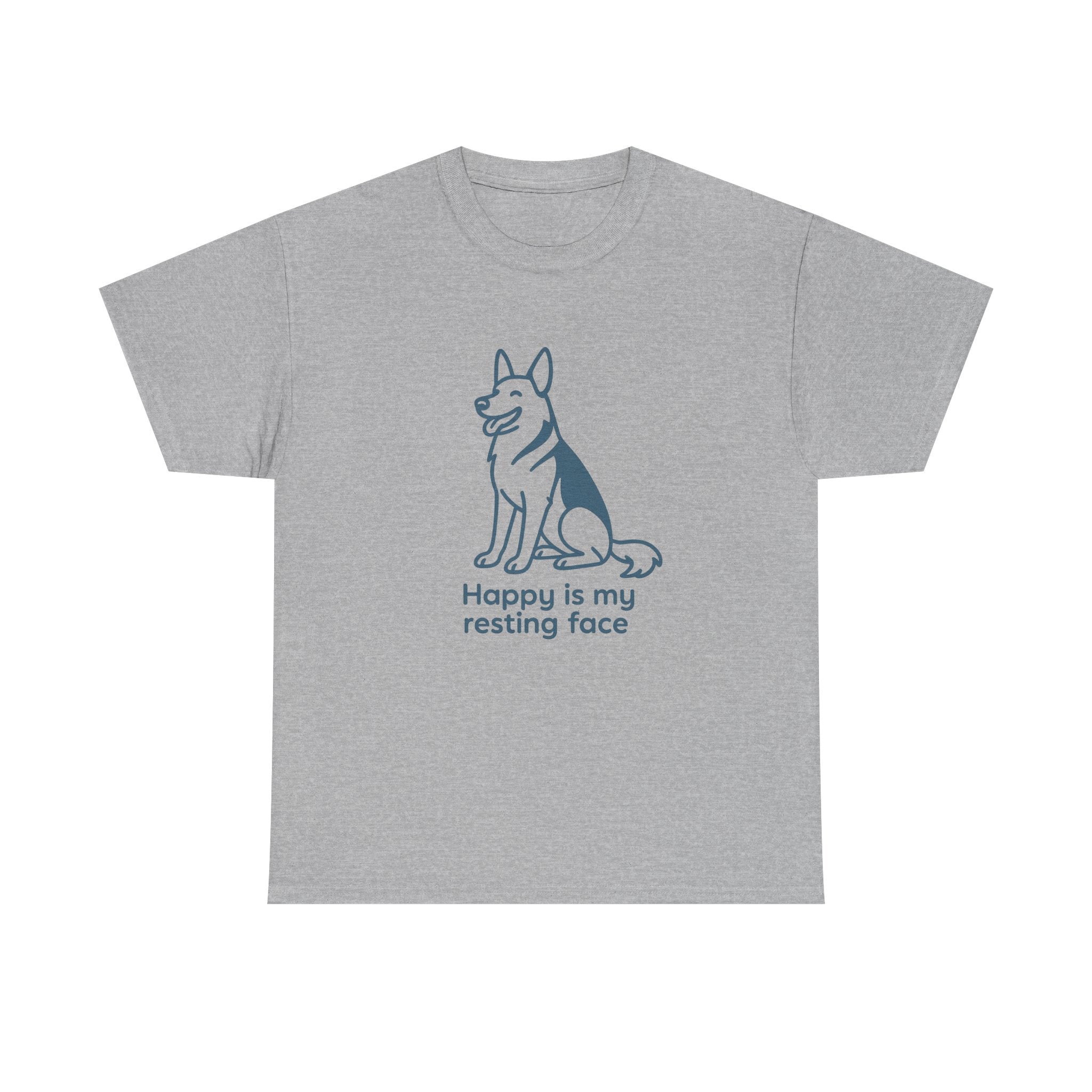 Happy Is My Resting Face - Funny German Shepherd Tee