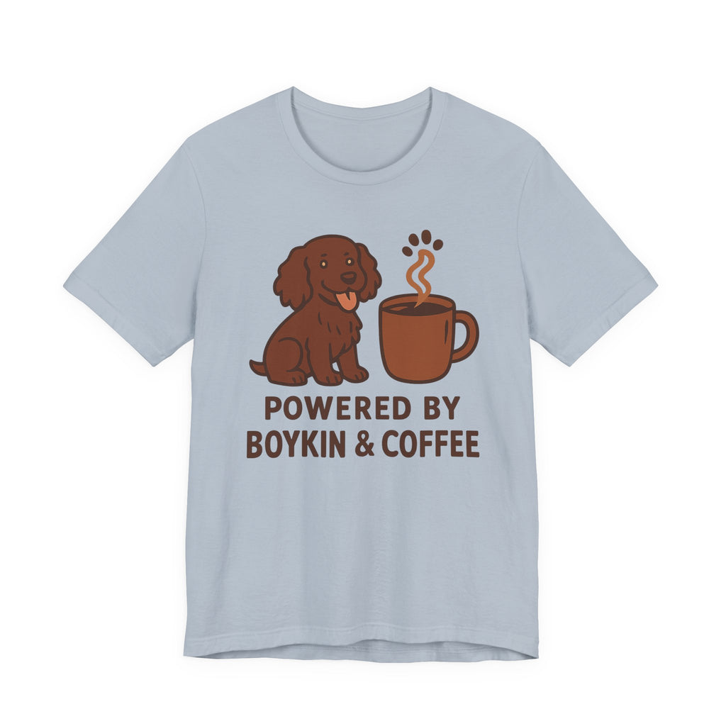 Boykin Spaniel Powered by Boykin & Coffee Tee