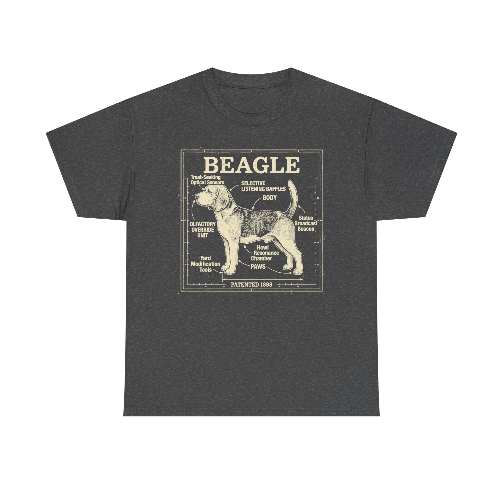 Whimsical Beagle Blueprint T-Shirt