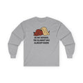 Dachshund Blanket Was Already Warm Long Sleeve Tee in Sport Grey