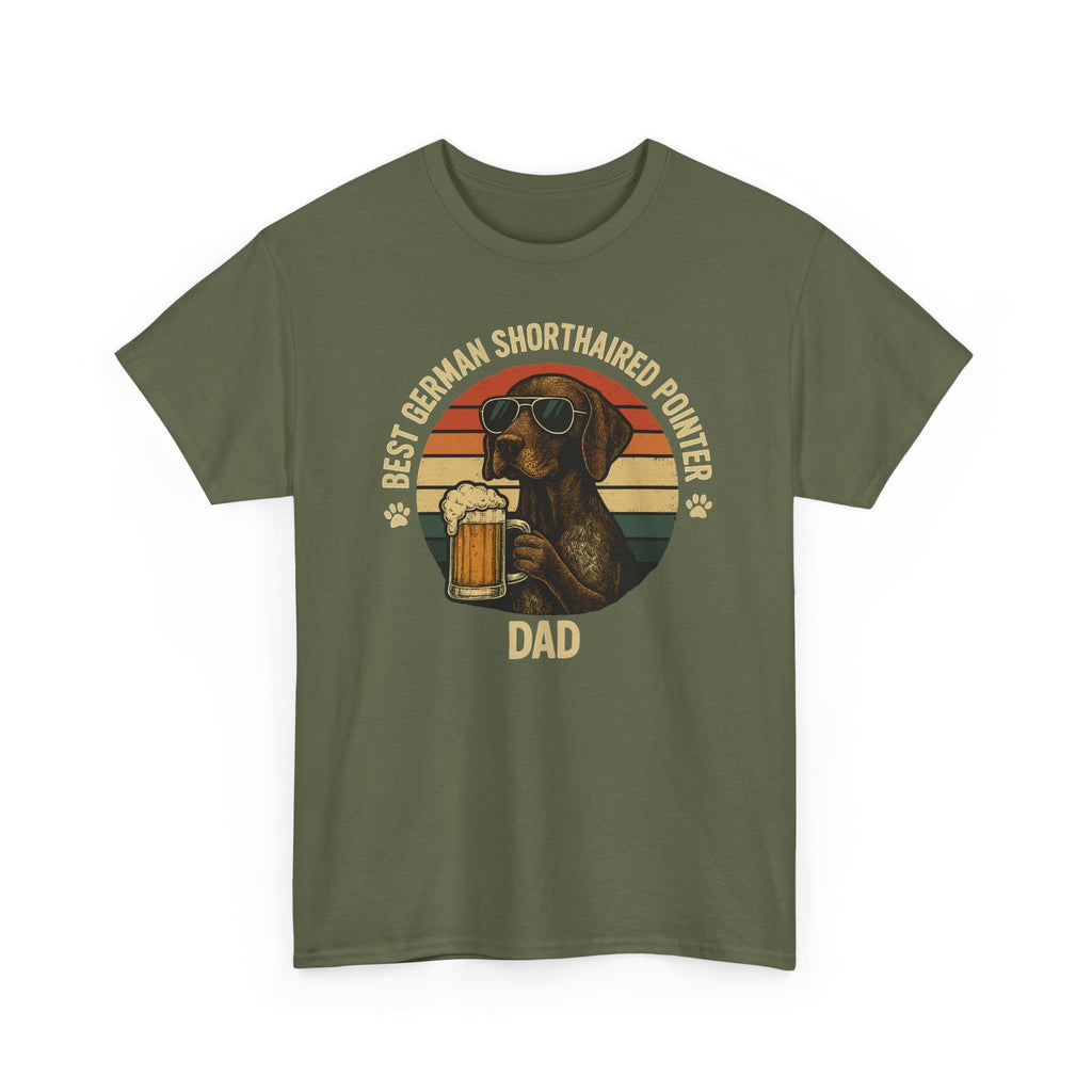 Best German Shorthaired Pointer Dad With Beer T-Shirt