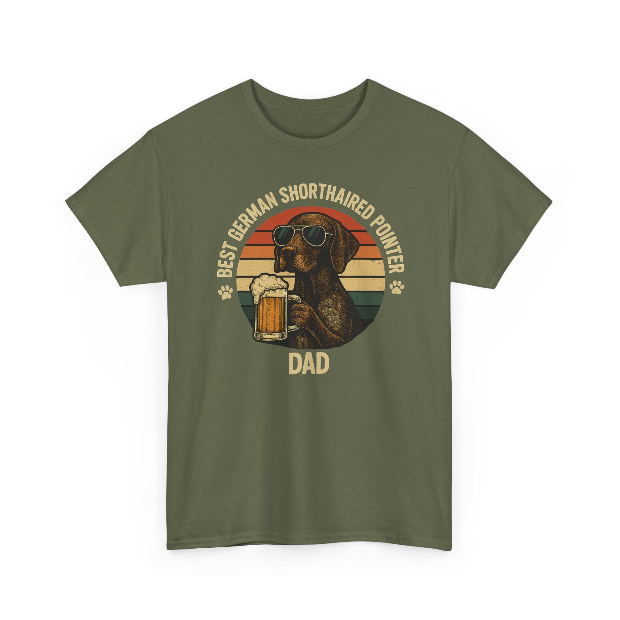 Best German Shorthaired Pointer Dad With Beer T-Shirt