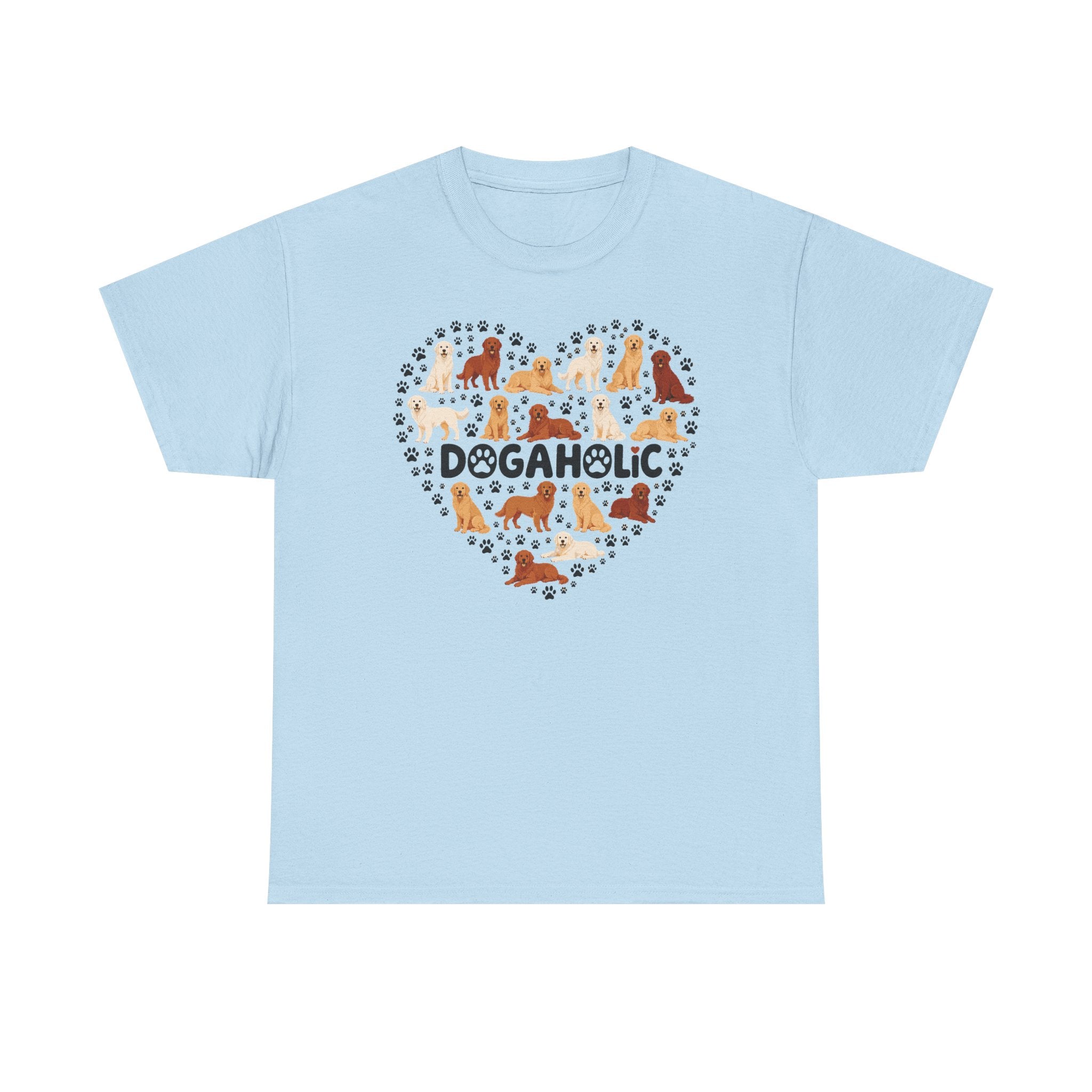 Golden Retriever Dogaholic Heart T-Shirt