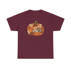 Pumpkin Full of Cute Sleeping Puppies Autumn Vibes T-Shirt