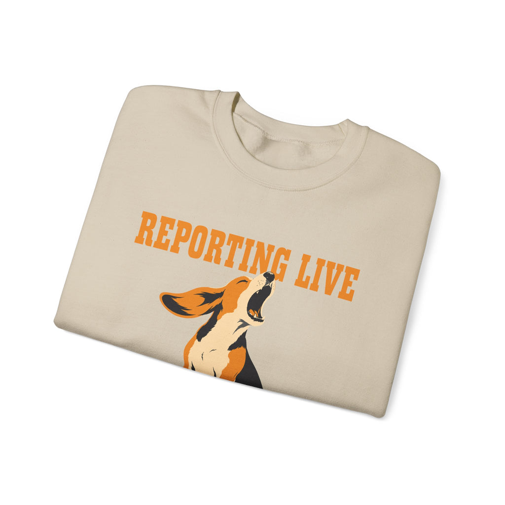 Reporting Live Howling Beagle Sweatshirt