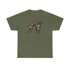 Floral Labrador Retriever Design Dog Lover Style Graphic Design T-Shirt