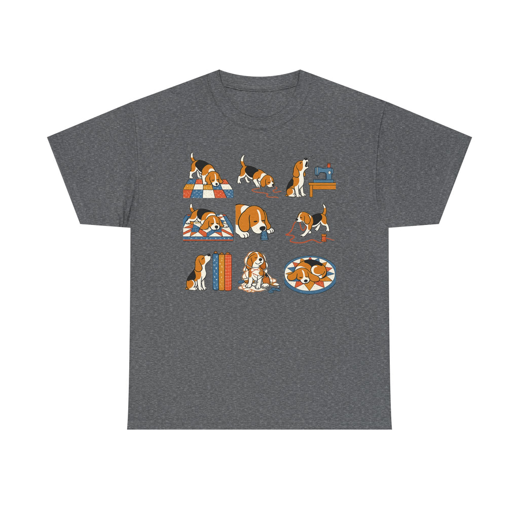 Mischievous Beagle Quilting T-Shirt