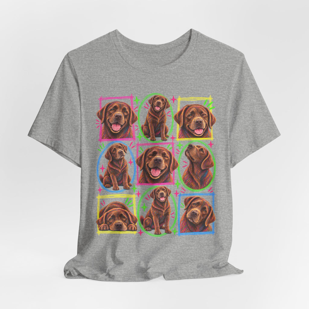Neon Chocolate Labrador Collage T-Shirt