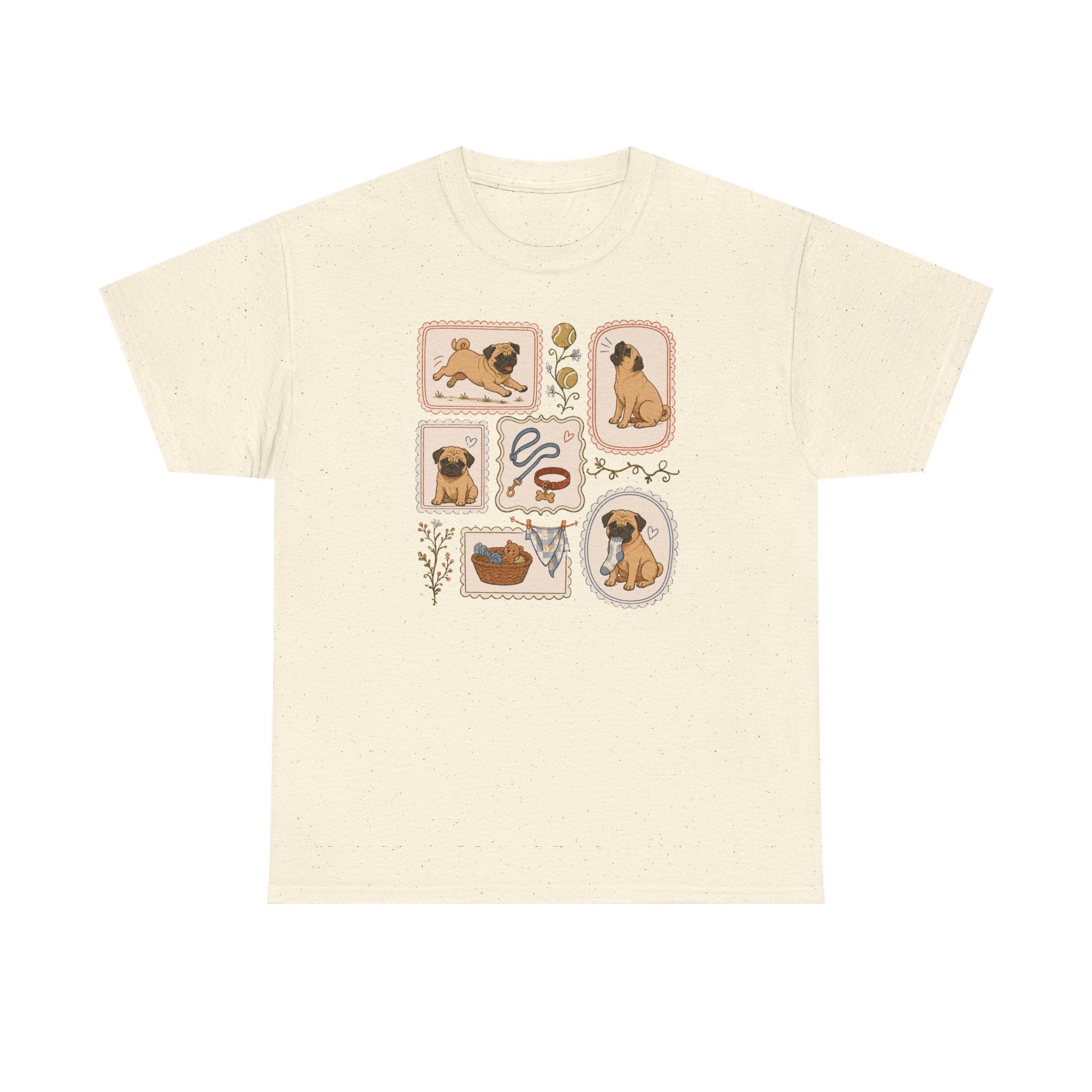 Cute Pug Dog Collage T-Shirt