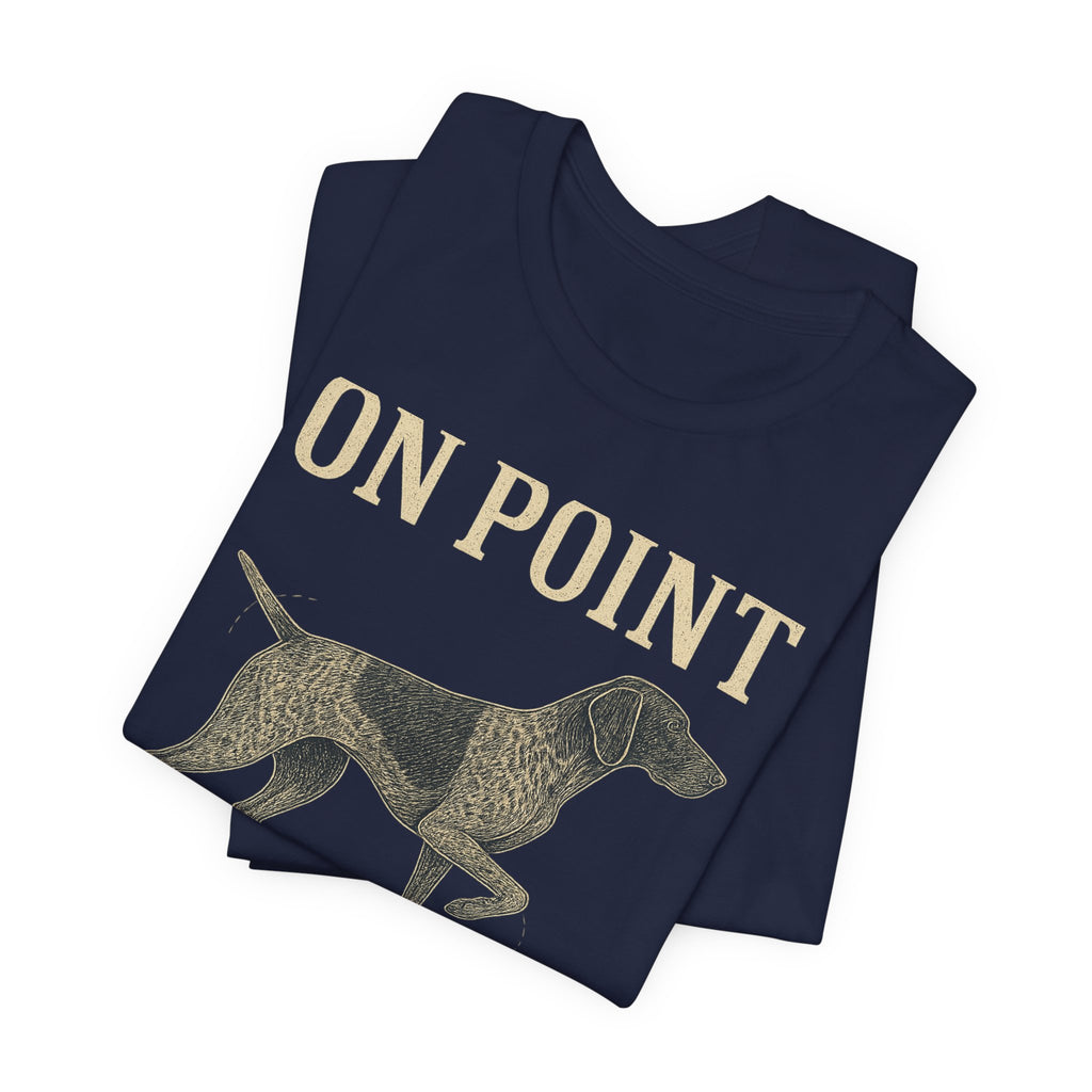 German Shorthaired Pointer On Point Blueprint Tee