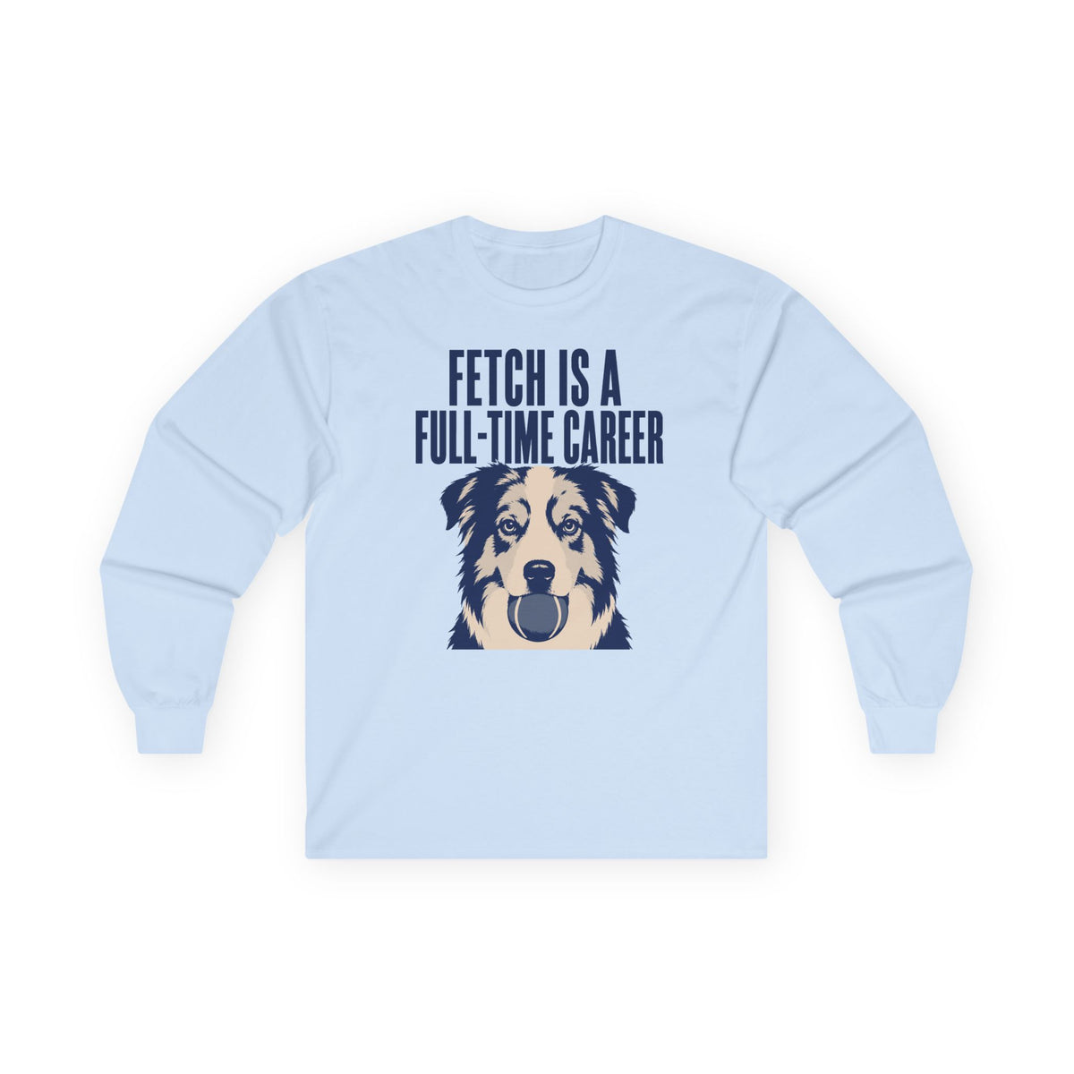 Fetch Career Aussie Long Sleeve Tee in Light Blue