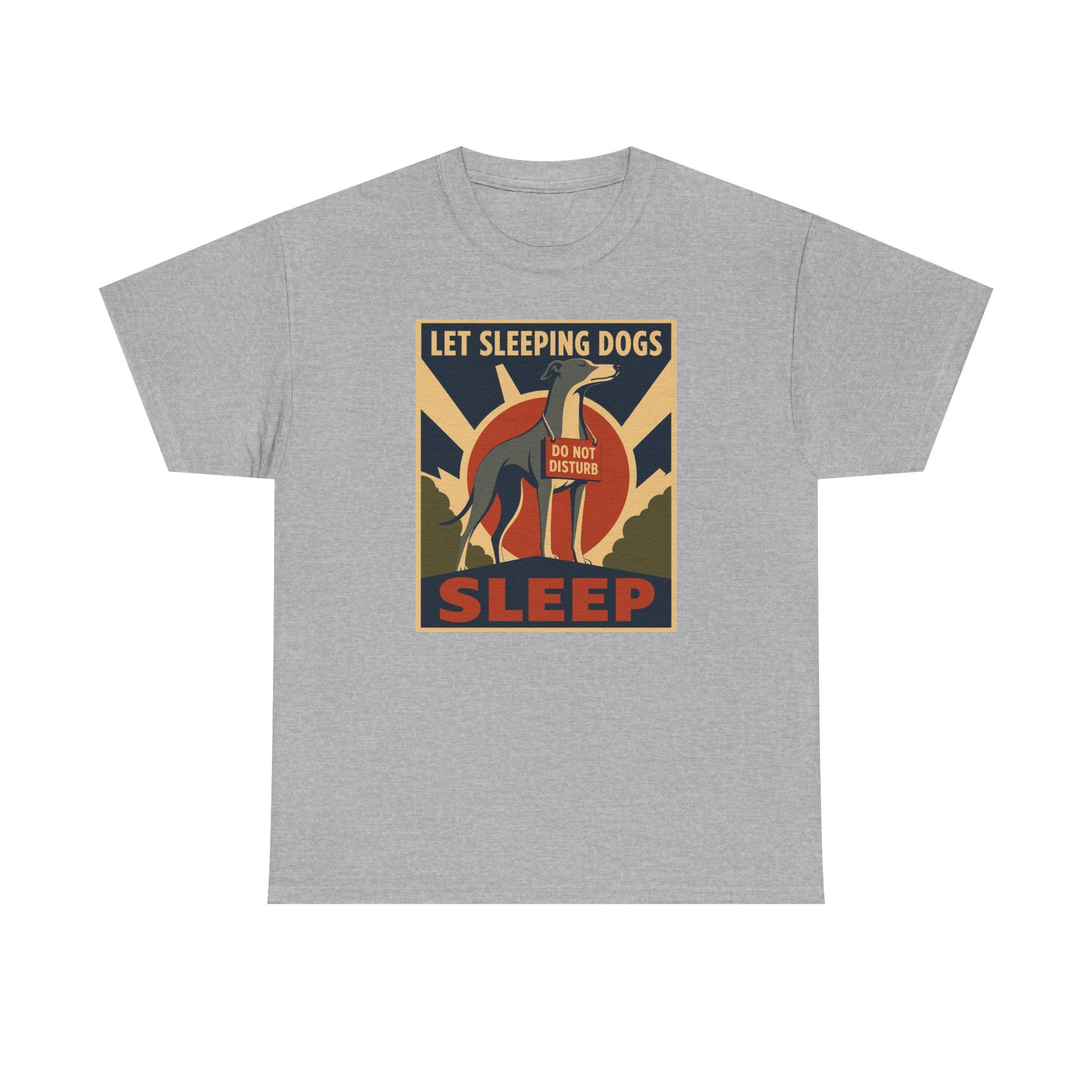 Retro Sleeping Greyhound Graphic T-Shirt