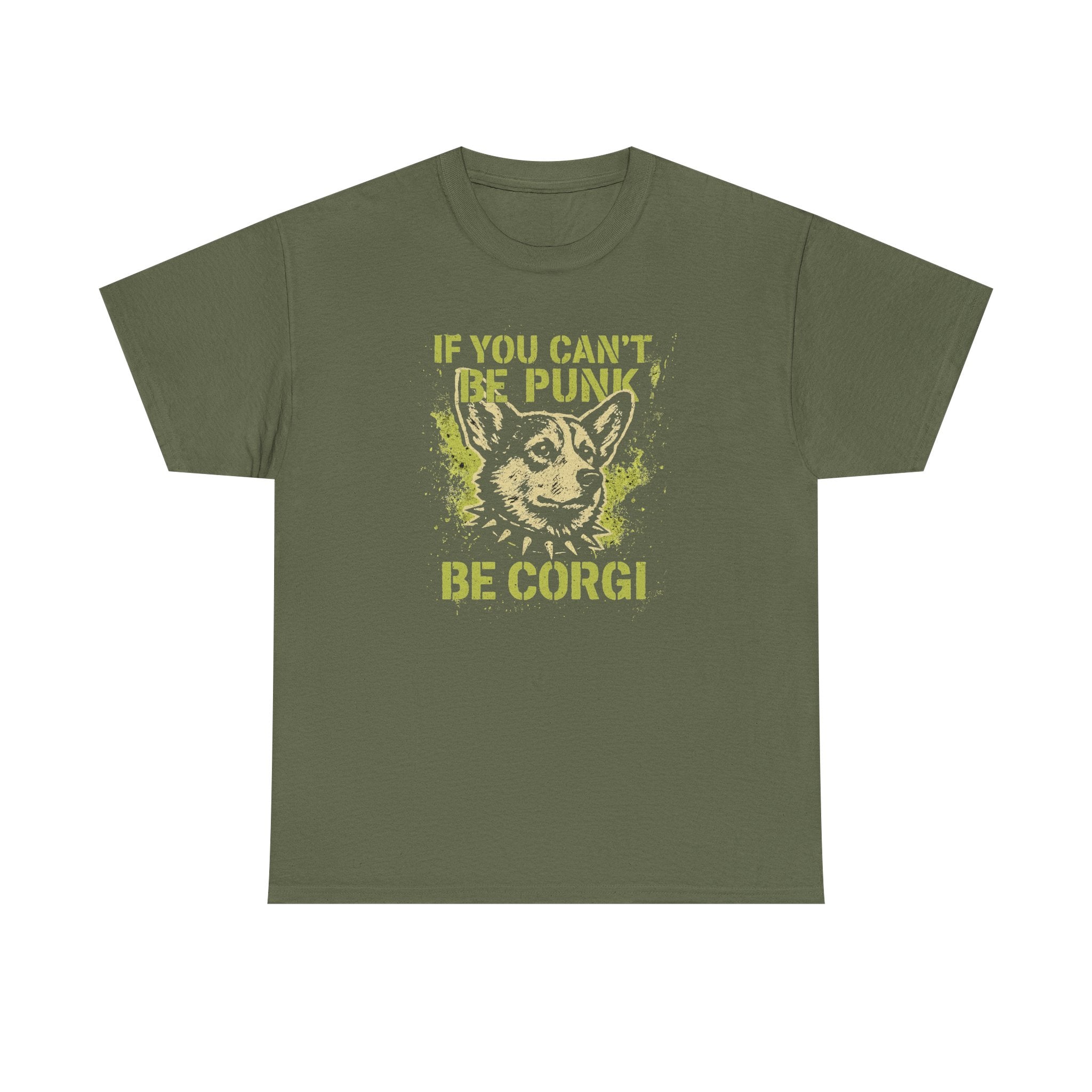 If You Can't Be Punk Be Corgi Corgi Art Design T-Shirt