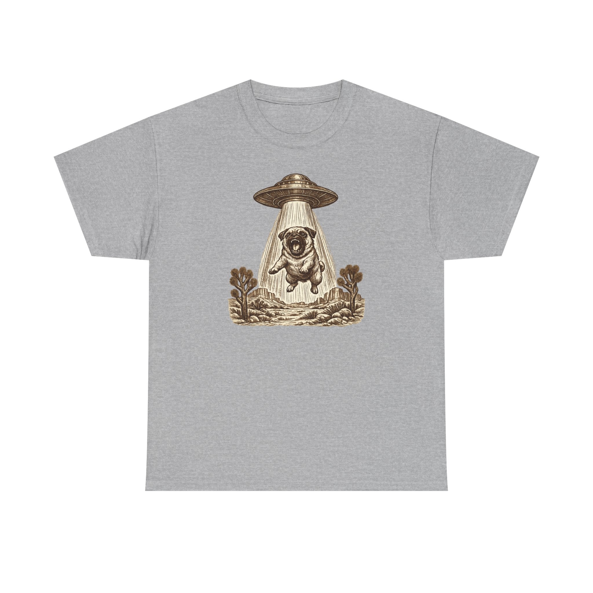 Vintage Abducted Pug Desert T-shirt