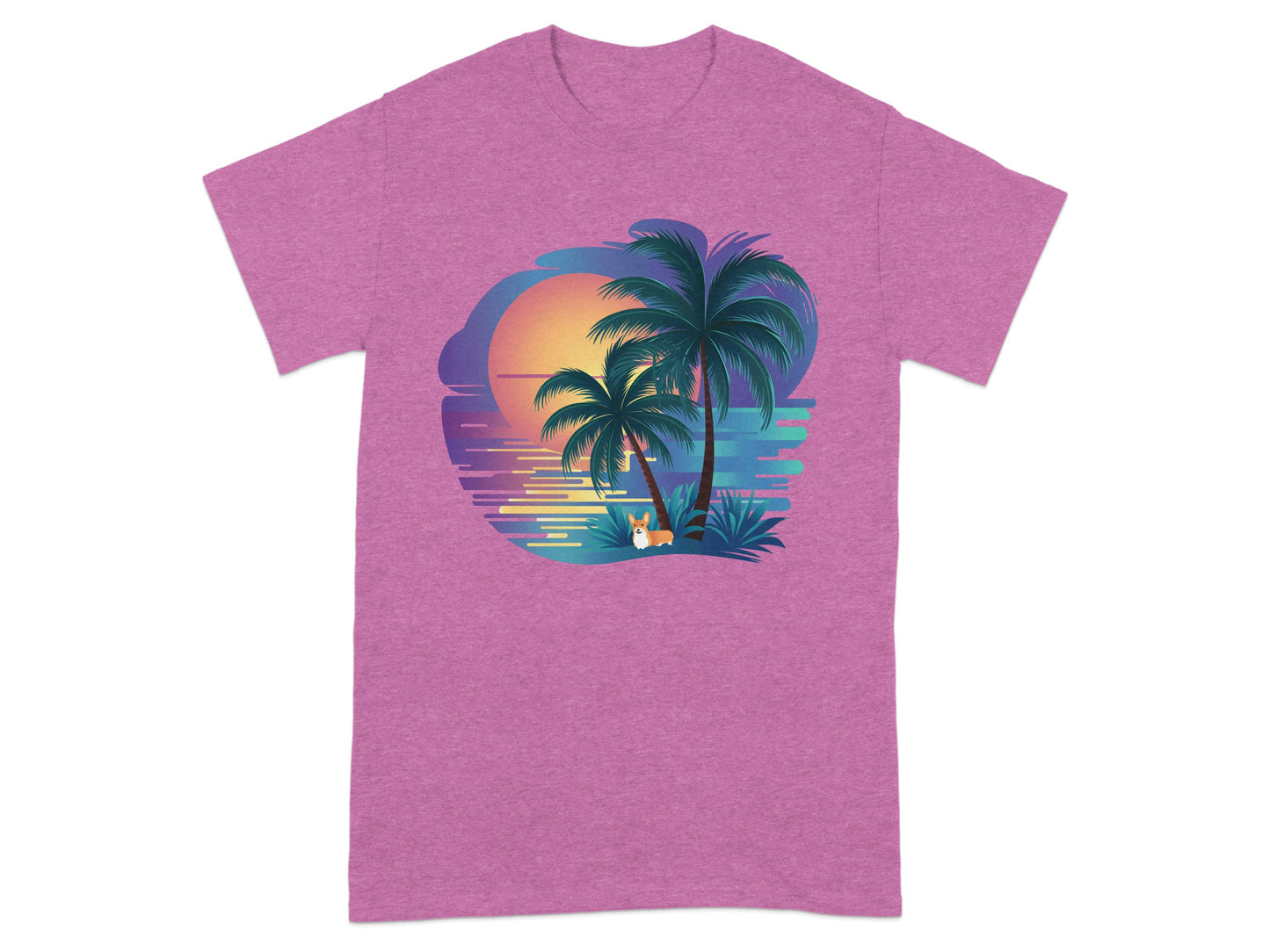 Colorful Sunset Beach Scene Graphic Tee product type
