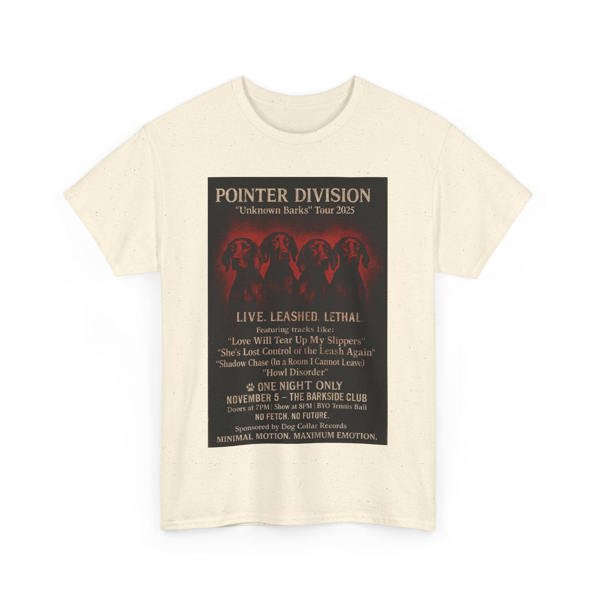 "Pointer Division" Vizsla Spoor Punk Concert Tee T-Shirt