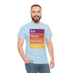 Eat, Sleep, Pet Vizslas, Repeat Colorblock T-Shirt