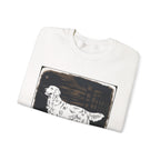 Golden Retriever Woodcut Style Graphic Print Sweatshirt