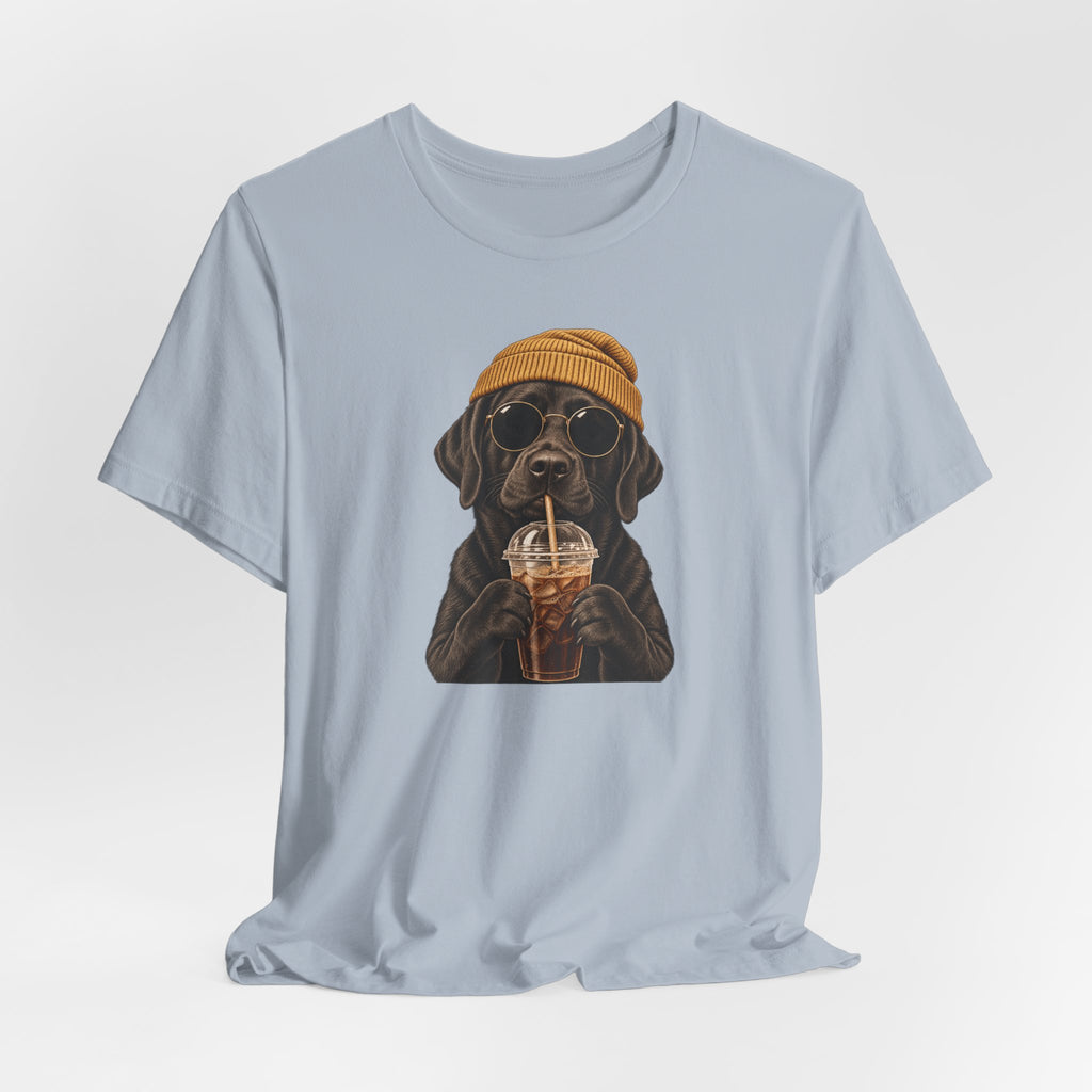 Engraved Labrador Iced Coffee T-Shirt
