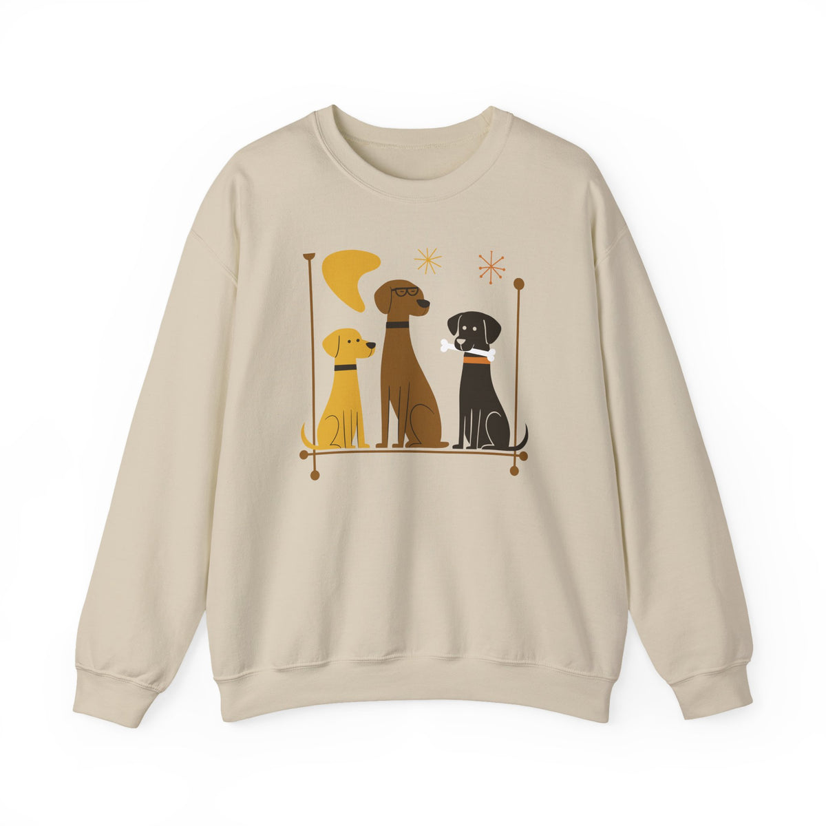 Retro Mid-Century Mod Labs sweatshirt, view 2