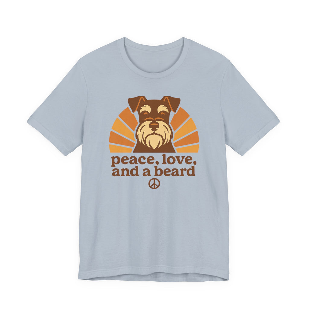 Peace Love and a Beard Schnauzer T-Shirt